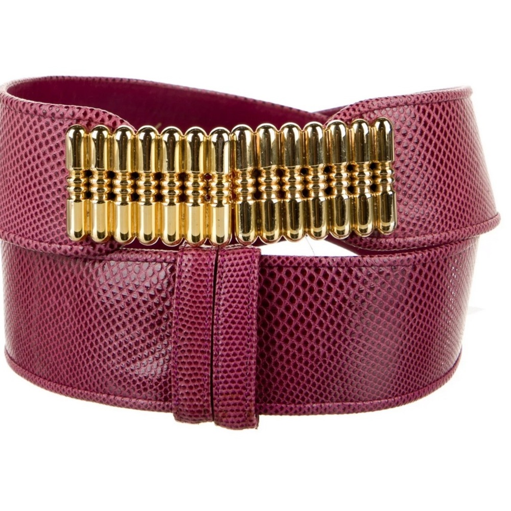 Vintage Judith Leiber Purple Plum Gold Bullet Design Art Deco